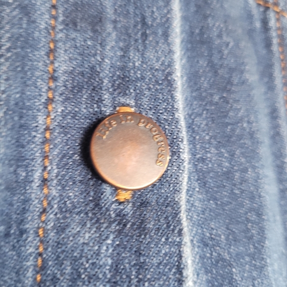 Life In Progress Denim Button Front Tunic Women's Size Medium - Picture 4 of 8